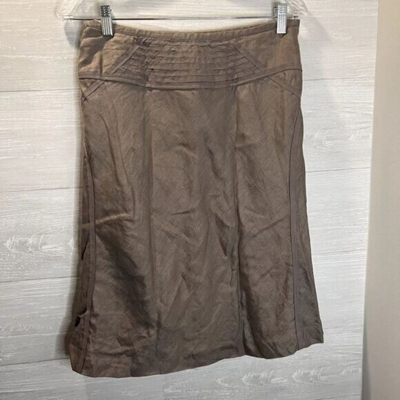 Women's Linen Knee Length Fully lined Skirt NWOT - Picture 4 of 10